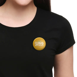 India Bharat Round Badge | Luv My India Badges | 4x4 CM Patriotic Pin Button Badges | Pack of 5