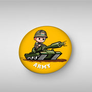 Indian Army Round Badge | Luv My India Kids’ Badges | 4x4 CM Patriotic Pin Button Badges | Pack of 5