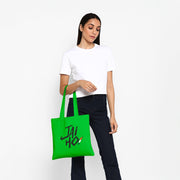 Jai Ho | Patriotic Cotton Canvas Tote Bag | Luv My India Spacious 14x13.5 Inch Multipurpose Carry-All