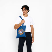 National Symbols | Patriotic Cotton Canvas Tote Bag | Luv My India Spacious 14x13.5 Inch Multipurpose Carry-All