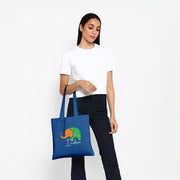 Tiranga Elephant | Patriotic Cotton Canvas Tote Bag | Luv My India Spacious 14x13.5 Inch Multipurpose Carry-All