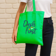 Desh First | Patriotic Cotton Canvas Tote Bag | Luv My India Spacious 14x13.5 Inch Multipurpose Carry-All