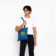 Tiranga Elephant | Patriotic Cotton Canvas Tote Bag | Luv My India Spacious 14x13.5 Inch Multipurpose Carry-All