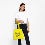 Desh First | Patriotic Cotton Canvas Tote Bag | Luv My India Spacious 14x13.5 Inch Multipurpose Carry-All