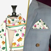 Gift Hamper | Luv My India Gift Hamper For Corporate & Personal Gifting | 8.5 Inch Black And Golden Ashoka Stambh | Tiranga Elephant Sling Bag | National Symbols Pocket Square and Scarf Combo | Khadi Tiranga 3x2 Table Plate