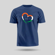 Love India | Round Neck Unisex T-Shirt | Pure Cotton Luv My India Fashion | Tiranga / Tricolour Patriotic T-Shirt