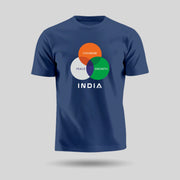 India: Peace, Growth, Courage | Round Neck Unisex T-Shirt | Pure Cotton Luv My India Fashion | Patriotic T-Shirt