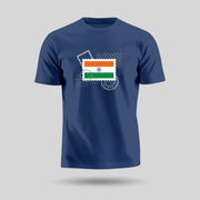 Tiranga Vintage Stamp | Round Neck Unisex T-Shirt | Pure Cotton Luv My India Fashion | Patriotic T-Shirt