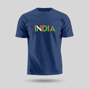 India In Tricolour | Round Neck Unisex T-Shirt | Pure Cotton Luv My India Fashion | Patriotic T-Shirt