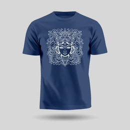 Elegance Of Maa Durga | Round Neck Unisex T-Shirt | Pure Cotton Luv My India Fashion | Navratri Spiritual T-Shirt