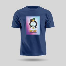 Lord Krishna | Round Neck Unisex T-Shirt | Pure Cotton Luv My India Fashion | Shri Krishna Spiritual T-Shirt