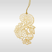 Peacock Bookmark | Luv My India Patriotic Brass 2x3 Inch National Bird Bookmark