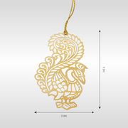 Peacock Bookmark | Luv My India Patriotic Brass 2x3 Inch National Bird Bookmark