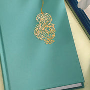 Peacock Bookmark | Luv My India Patriotic Brass 2x3 Inch National Bird Bookmark
