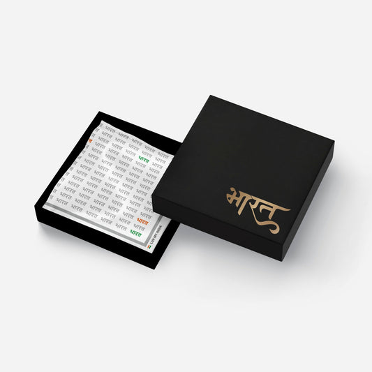 Bharat Design Scarf | Luv My India Bemberg Vegan Silk Scarf | Digital Print 150x45 CM Patriotic Scarf