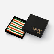 Waves Of Tricolour Scarf | Luv My India Bemberg Silk Tricolour Scarf | Digital Print 150x45 CM Patriotic Scarf