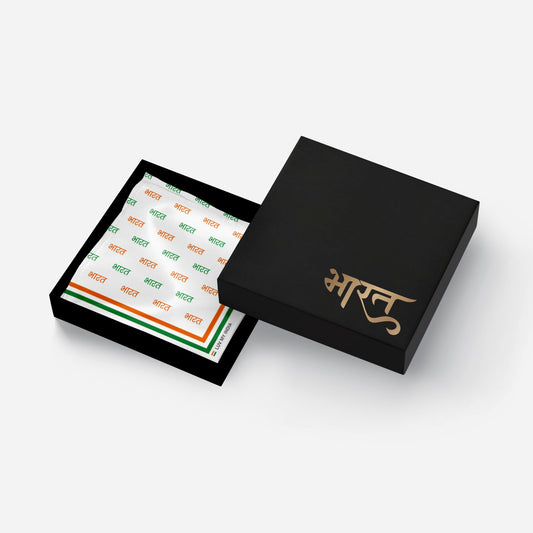 Bharat In Tricolour Scarf | Luv My India Bemberg Vegan Silk Tricolour Scarf | Digital Print 150x45 CM Patriotic Scarf