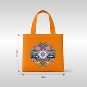 National Symbols | Patriotic Cotton Canvas Tote Bag | Luv My India Spacious 14x13.5 Inch Multipurpose Carry-All