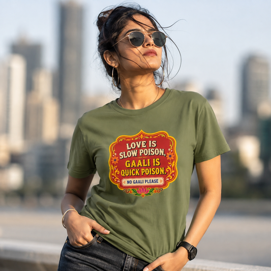 Gaali Is Quick Poison | Unisex Pure Cotton T-Shirt
