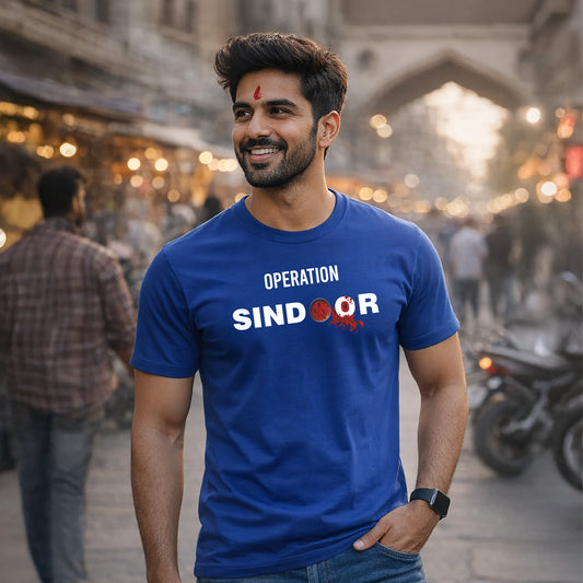 Operation Sindoor | Round Neck Unisex T-Shirt | Pure Cotton Luv My India Fashion | Patriotic T-Shirt