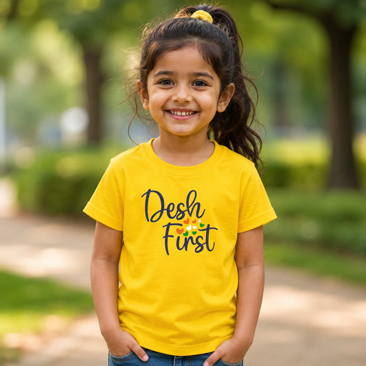 Desh First Kids T-Shirt | Pure Cotton