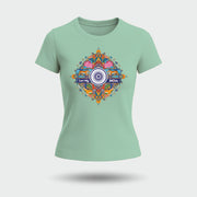 National Symbols | Round Neck Women’s T-Shirt | Pure Cotton Luv My India Fashion | Patriotic T-Shirt