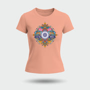 National Symbols | Round Neck Women’s T-Shirt | Pure Cotton Luv My India Fashion | Patriotic T-Shirt