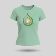 Tiranga Themed | Round Neck Women’s T-Shirt | Pure Cotton Luv My India Fashion | Patriotic T-Shirt