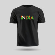 India In Tricolour | Round Neck Unisex T-Shirt | Pure Cotton Luv My India Fashion | Patriotic T-Shirt