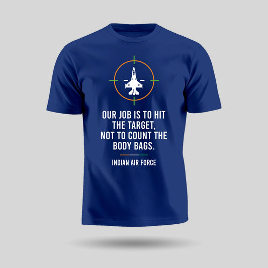 Hit The Target | Round Neck Unisex T-Shirt | Pure Cotton Luv My India Fashion | Patriotic T-Shirt