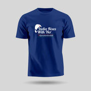 India Rises With Her | Round Neck Unisex T-Shirt | Pure Cotton Luv My India Fashion | Patriotic T-Shirt