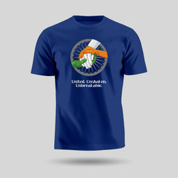 United Unshaken Unbreakable | Round Neck Unisex T-Shirt | Pure Cotton Luv My India Fashion | Patriotic T-Shirt