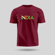 India In Tricolour | Round Neck Unisex T-Shirt | Pure Cotton Luv My India Fashion | Patriotic T-Shirt