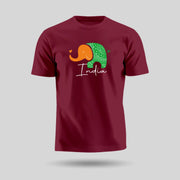 Tiranga Elephant | Round Neck Unisex T-Shirt | Pure Cotton Luv My India Fashion | Patriotic T-Shirt