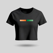Tiranga | Round Neck Women’s Crop Top T-Shirt | Pure Cotton Luv My India Fashion | Patriotic T-Shirt