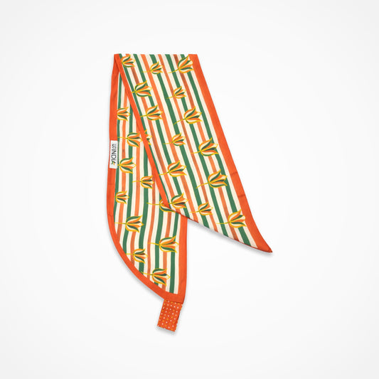 Tricolour Lotus | Loop Neck Scarf for Women | Premium Bemberg Silk