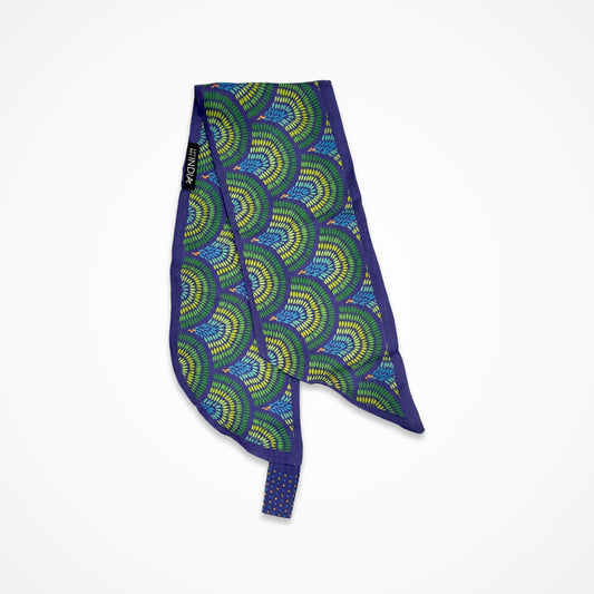 Peacock Grace | Loop Neck Scarf for Women | Premium Bemberg Silk