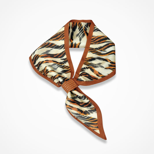 Royal Tiger | Loop Neck Scarf for Women | Premium Bemberg Silk