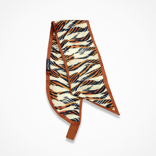 Royal Tiger | Loop Neck Scarf for Women | Premium Bemberg Silk