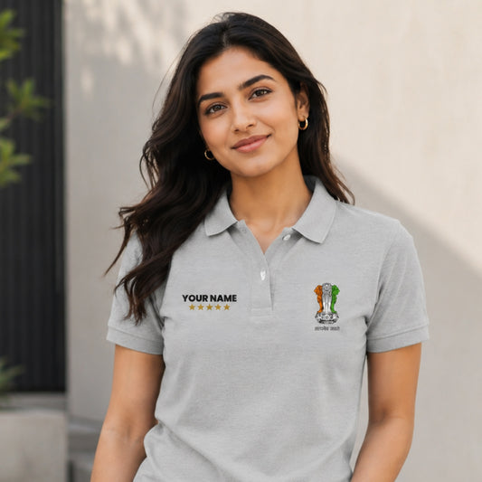 Your Name Ashoka Emblem Polo T-Shirt | Customisable