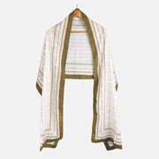 Namaste Sada Vatsale Matrubhume | Unisex Mulmul Cotton Stole | Luv My India Fashion | 200x50 CM | Elegant Hand-Block Stole
