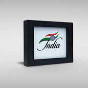 Tiranga / Tricolour Sunboard India Frame For Decor | Luv My India 4x3 Inches Black Patriotic MDF Frame