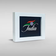 Tiranga / Tricolour Sunboard Bharat Frame For Decor | Luv My India 4x3 Inches White Patriotic MDF Frame
