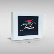 Tiranga / Tricolour Sunboard Bharat Frame For Decor | Luv My India 4x3 Inches White Patriotic MDF Frame