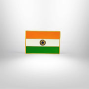 18k Gold Tone Plated Tiranga Badge | Luv My India Patriotic Lapel Pin Badge | 3.5x2.5 CM Badge For Men And Women