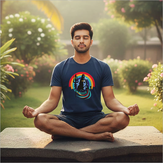 Bhagwan Shiv | Round Neck Unisex T-Shirt | Pure Cotton Luv My India Fashion | Luv My India Spiritual T-Shirt