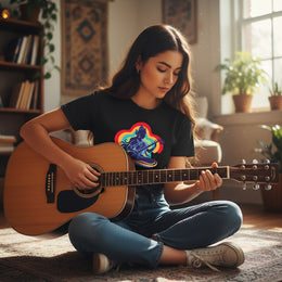 Maa Saraswati | Round Neck Unisex T-Shirt | Pure Cotton Luv My India Fashion | Luv My India Spiritual T-Shirt