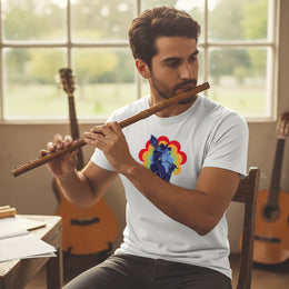 Bhagwan Krishna | Round Neck Unisex T-Shirt | Pure Cotton Luv My India Fashion | Luv My India Spiritual T-Shirt