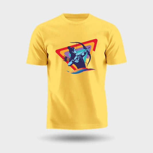 Bhagwan Ram | Round Neck Unisex T-Shirt | Pure Cotton Luv My India Fashion | Luv My India Spiritual T-Shirt