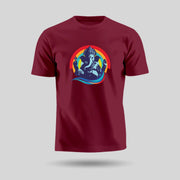 Bhagwan Ganesh | Round Neck Unisex T-Shirt | Pure Cotton Luv My India Fashion | Luv My India Spiritual T-Shirt